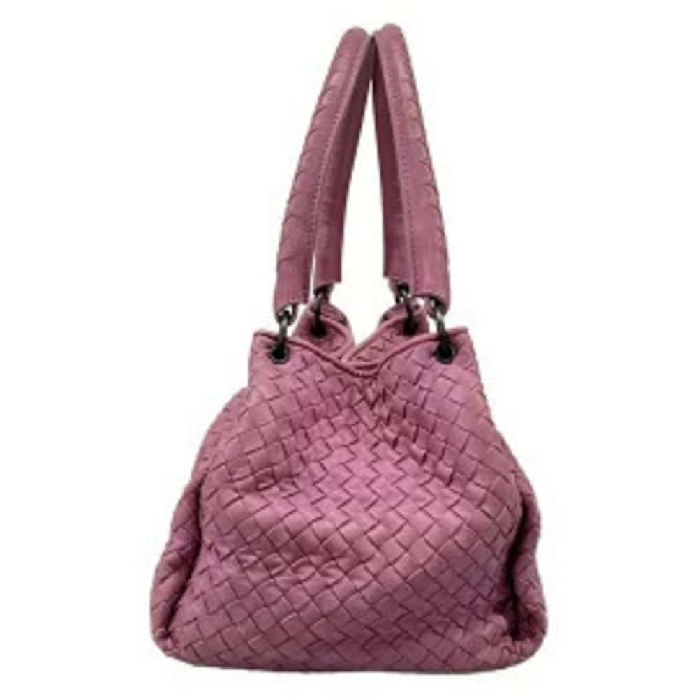 Bottega Veneta Parachute Bag Tote Pink Leather